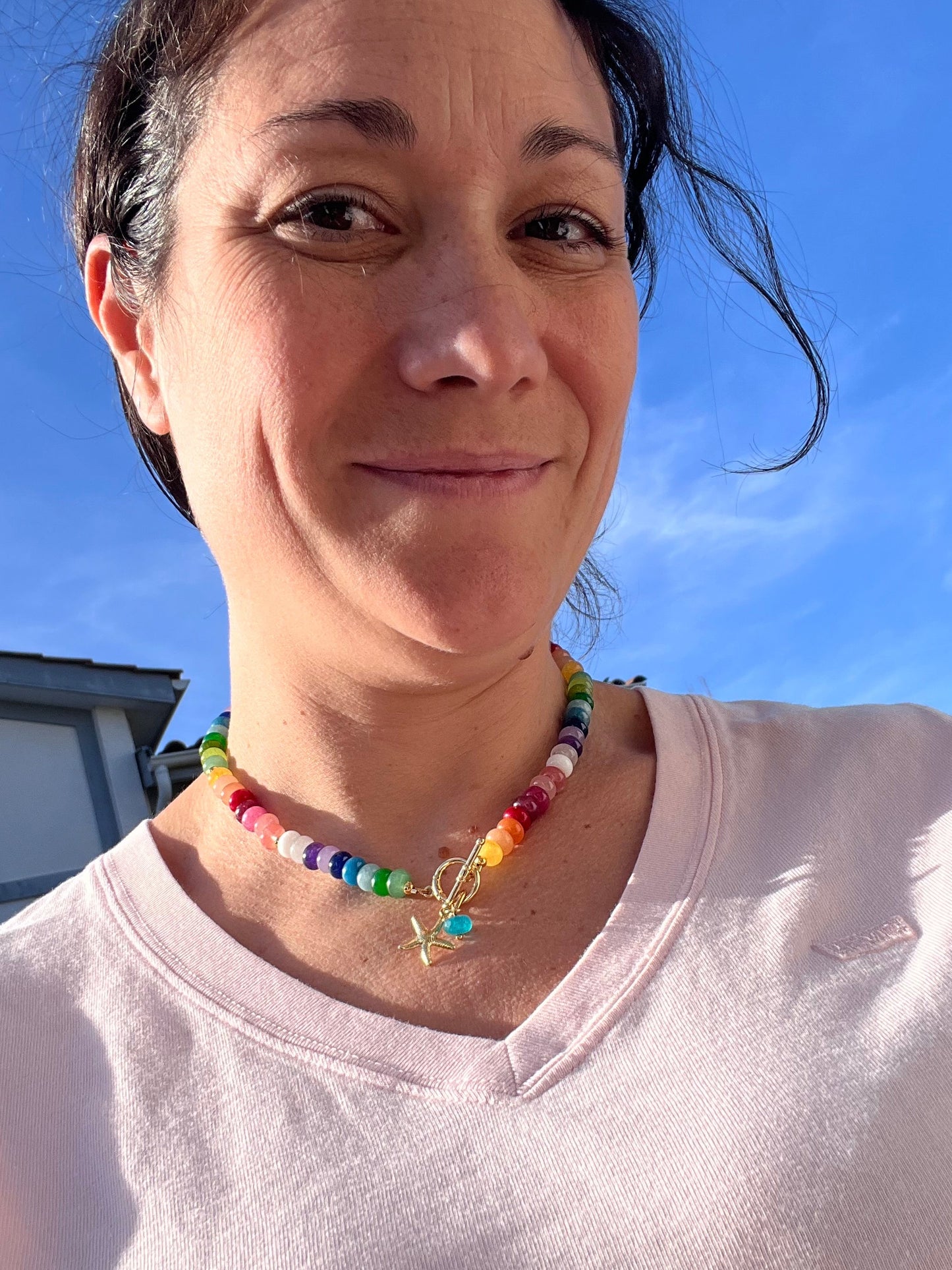 Collier Jade Multicolore · étoile de mer