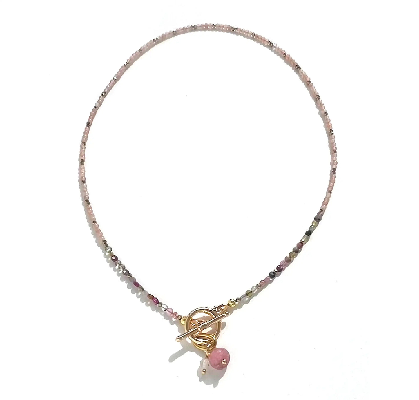 collier de perles tourmaline