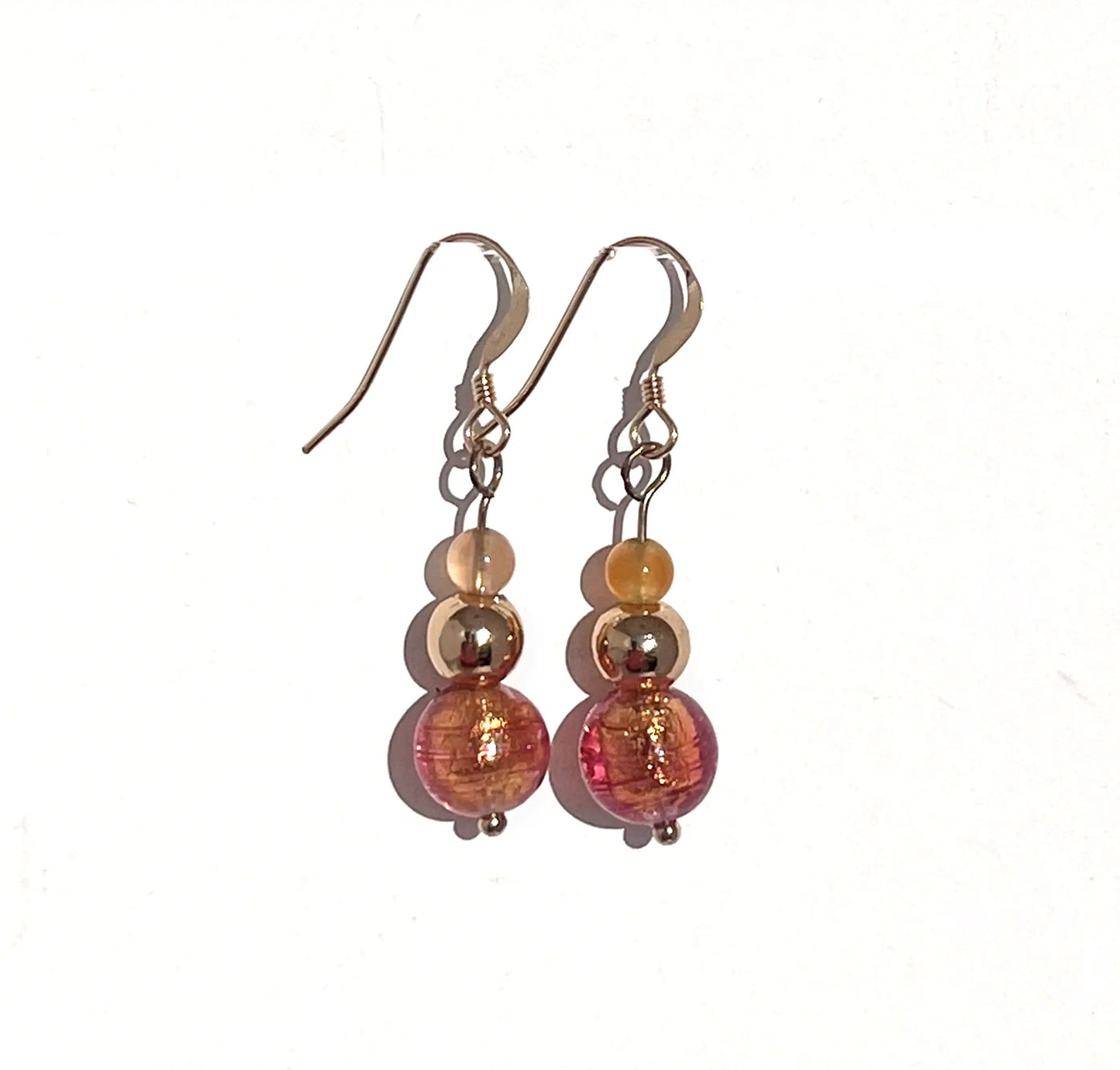 boucles d'oreilles pendantes perles 