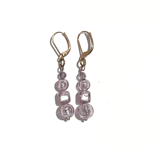 boucles d'oreilles pendantes perles 