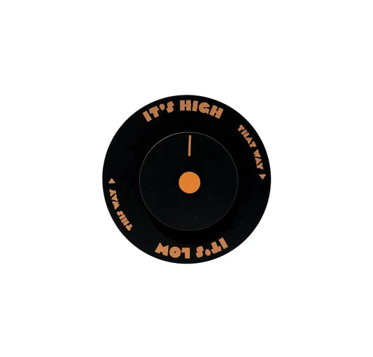 horloge à marées noire et orange la Mini
