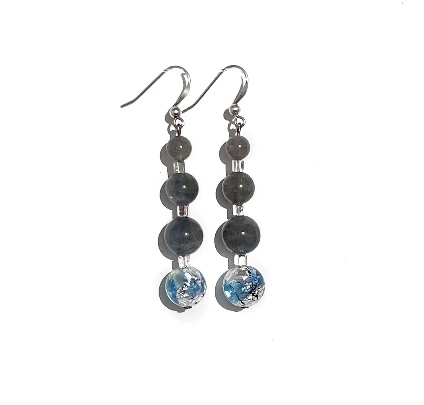 boucles d'oreilles pendantes perles 