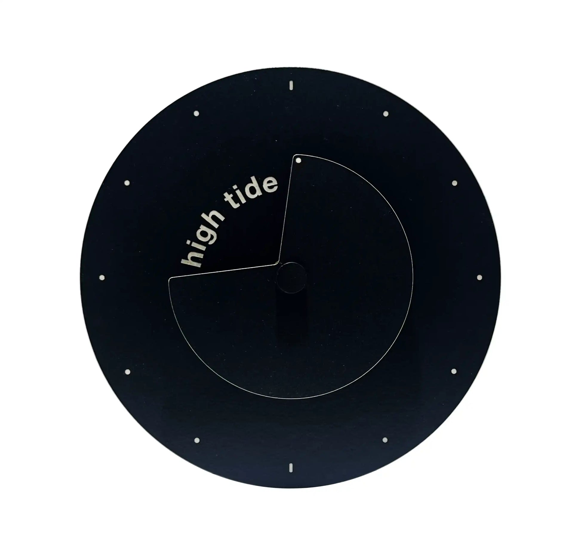 horloge des marées design moderne noir et blanche