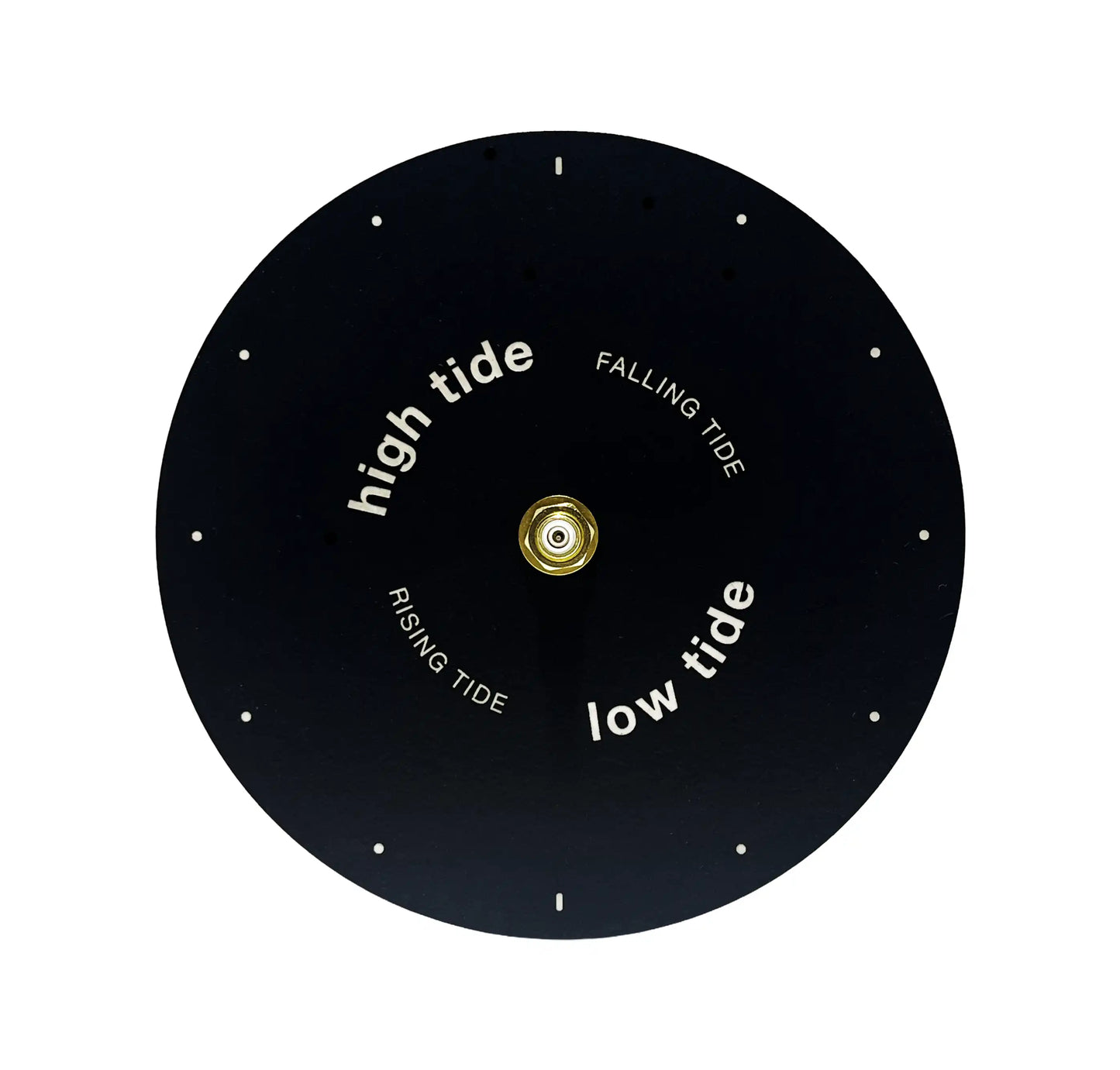 horloge des marées design moderne noir et blanche
